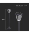 2W Solara LED havelampe med solcelle og sensor - IP65, 93cm, sort, PIR sensor, CCT skift, varm hvid / kold hvid