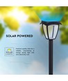 2W Solara LED havelampe med solcelle og sensor - IP65, 93cm, sort, PIR sensor, CCT skift, varm hvid / kold hvid