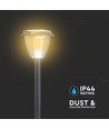 2W Solara LED havelampe med solcelle og sensor - IP65, 93cm, sort, PIR sensor, CCT skift, varm hvid / kold hvid