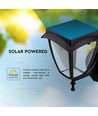 LED solcelle væglampe - 3000K, 6000K, Mat Sort Hus