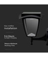 LED solcelle væglampe - 3000K, 6000K, Mat Sort Hus