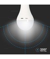 A70 Nødplastlampe 9W E27 - Med Batteri 3 Timer 4000K