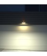 3W solcelle væglampe med sensor - IP65, hvid, 350lm, PIR sensor, udendørs