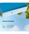3W solcelle væglampe med sensor - IP65, hvid, 350lm, PIR sensor, udendørs