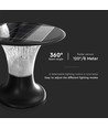 15W Solcelle havelampe, 2200lm - IP65, sort, Diamond, CCT, RADAR sensor, 3.2V, inkl. batteri