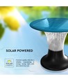 15W Solcelle havelampe, 2200lm - IP65, sort, Diamond, CCT, RADAR sensor, 3.2V, inkl. batteri