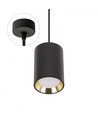 Chloe GU10 Mini Overflademonteret GU10 - 250V, IP20, 70x100mm, Sort, Guld Indvendig, Rund Pendel, Uden Lyskilde