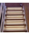 Trappe LED COB stripsæt 11W per trin - 24V DC, IP20, Op til 16 trin, med sensor + effekter
