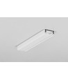1m aluprofil SURFACE10 BC/UX - Hvid lakeret, påbygning, LED skinne