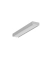 1m aluprofil SURFACE10 BC/UX - Ubehandlet aluminium, påbygning, LED skinne
