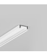 2m aluprofil SURFACE10 BC/UX - Hvid lakeret, påbygning, LED skinne