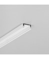 2m aluprofil SURFACE10.V2 BC/U - Hvid lakeret, påbygning, LED skinne