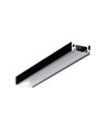 2m aluprofil SURFACE10.V2 BC/U - Sort anodiseret, påbygning, LED skinne