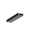 1m aluprofil SURFACE14 EE7F/TY - Sort anodiseret, påbygning, LED skinne