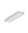 2m aluprofil SURFACE14.V2 EE7F/Y - Ubehandlet aluminium, påbygning, LED skinne