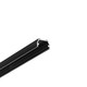 1m aluprofil UNI12 BCD/U - Sort anodiseret, påbygning, LED skinne