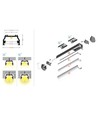1m aluprofil UNI12 BCD/U - Hvid lakeret, påbygning, LED skinne