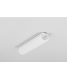 1m aluprofil UNI12 BCD/U - Hvid lakeret, påbygning, LED skinne