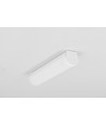 1m aluprofil UNI12 BCD/U - Hvid lakeret, påbygning, LED skinne