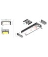 1m aluprofil WIDE24 G/W - Sort anodiseret, påbygning, LED skinne