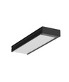 1m aluprofil WIDE24 G/W - Sort anodiseret, påbygning, LED skinne