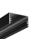 1m aluprofil LOWI C10 - Sort lakeret, påbygning, LED skinne