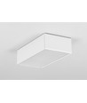 1m aluprofil LOWI C10 - Hvid lakeret, påbygning, LED skinne