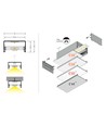 2m aluprofil LOWI C10 - Ubehandlet aluminium, påbygning, LED skinne