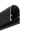 2m aluprofil NAMI23 CD-9 - Sort anodiseret, påbygning, LED skinne