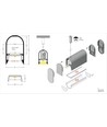 2m aluprofil NAMI23 CD-9 - Sort anodiseret, påbygning, LED skinne