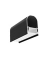 2m aluprofil NAMI23 CD-9 - Sort anodiseret, påbygning, LED skinne