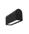 2m aluprofil NAMI23 CD-9 - Sort anodiseret, påbygning, LED skinne