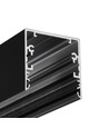 1m aluprofil PHIL53 C10 - Sort lakeret, påbygning, LED skinne