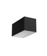 1m aluprofil PHIL53 C10 - Sort lakeret, påbygning, LED skinne