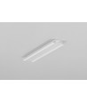 1m aluprofil BEGTIN12 J/S - Hvid lakeret, indbygget, LED skinne