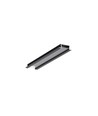 2m aluprofil BEGTIN12 J/S - Sort anodiseret, indbygget, LED skinne