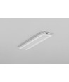 1m aluprofil BEGTIN12 J/S - Hvid lakeret, indbygget, LED skinne