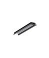 2m aluprofil BEGTIN12 J/S - Sort anodiseret, indbygget, LED skinne