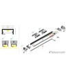 40 stk. 2m aluprofil BEGTON12 J/S - Sort anodiseret, påbygning, LED skinne