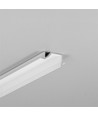 2m aluprofil DIAGONAL10 C - Hvid lakeret, indbygget, LED skinne