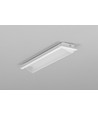 2m aluprofil DIAGONAL10 C - Hvid lakeret, indbygget, LED skinne