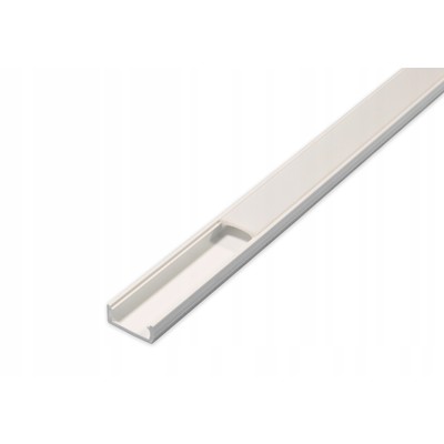 Billede af PVC profil 16x7 til LED strip - 2 meter, hvid, inkl. mælkehvidt cover hos MrPerfect.dk