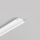 1m aluprofil GROOVE10 BC/UX - Hvid lakeret, indbygget, LED skinne