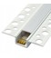 PVC profil 50x12 til indspartling - 2 meter, hvid, inkl. mælkehvidt cover