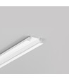 2m aluprofil GROOVE10 BC/UX - Hvid lakeret, indbygget, LED skinne