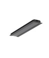 2m aluprofil GROOVE10 BC/UX - Sort anodiseret, indbygget, LED skinne
