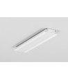 2m aluprofil GROOVE10 BC/UX - Hvid lakeret, indbygget, LED skinne