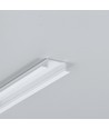 2m aluprofil GROOVE14.V2 BC3/Y - Hvid lakeret, indbygget, LED skinne
