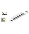 2m aluprofil HI8 C1 - Anodiseret, indbygget, LED skinne
