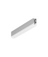 1m aluprofil HI8 C1 - Anodiseret, indbygget, LED skinne